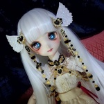 SALE♡天使の羽の髪飾り 黒 ♡1/4～1/3ドール向けサイズ ※ドール用アクセ