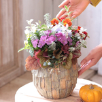 ビオラのバグウォームポット花束植えC