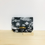 ラミネートの小さなお財布☆HAWAII LIFE(ブラック)