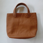 牛革  ミニトートバッグ　キャメル 