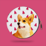 【ペット　オーダーメイド　コインケース　】スイカ柄　 犬　猫　うちの子