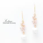 Flower Pearl(647) ピアス/イヤリング/ノンホールピアス/樹脂ピアス