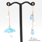 雨降り~SkyBlue~(638) ピアス/イヤリング/ノンホールピアス/樹脂ピアス