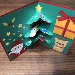 クリスマス① ポップアップカード　ハンドメイド