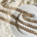 ＊再入荷＊1m 豪華 ロココ調 金糸 刺繍 レース ブレード ゴールド BK211007 ハンドメイド 手芸 素材 材料
