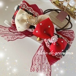 【わんちゃん／ねこちゃん用チョーカー】クリスマス🎀🎄🐱ミニリボン🔔