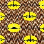 アフリカンプリント生地／アフリカ布／カットクロス／50cm単位／水通し済み／飛行機