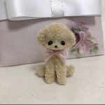 kizuna39様専用　　　　　おすわり　ミルキーベージュのトイプードル　モールアート　モールベア 