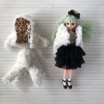 ぐるぐるファーのボレロパーカー　22cm