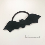 レザー♡ハロウィンコウモリのヘアゴム