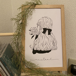 線画　イラスト　女の子　手描き