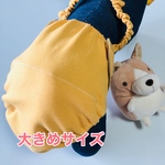 コーギー女の子用*おむつカバー　黄色  大きめサイズ