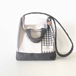 グレーパッチの2wayショルダーバッグ6（L)