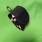 レザークラフト　スポーツ小物　ＧＯＬＦボール&ティーケース（黒／本革）