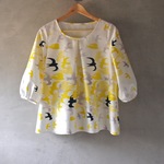 センタータックブラウス ツバメ イエロー