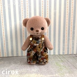 ハニーベアのサロペット《花柄コーデュロイ》