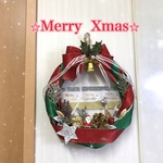 🎗新作です🎗サンタクロース編　リボン🎀使いのXmasクリスマスリース　　　　　　　