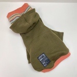 フレブルM ボアフリース スヌードネック パーカー オリーブ 犬服
