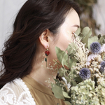 【再販3】紙で作る 一本薔薇 イヤリング・ピアス