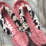布ぞうり：再販coral pink 26cm/カモフラパンダ