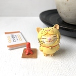 〈再々販受注制作〉今年は、もう干支でしょ！猫さんお正月セット（黄トラ）