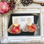 ꫛꫀꪝ✧‧˚オシャレなインド刺繍✩.*˚手作り巾着タッセル♡ピアス/イヤリング