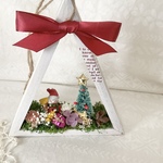 クリスマスの三角オブジェ（雪ダルマ）