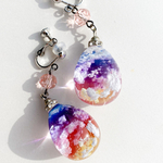 SALE☆雲レジン☆黄昏時☆空たまご☆ネジバネ式イヤリング