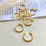 4pcs[18kgp] 直径14mm  フープピアス シンプル m416