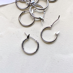 4pcs[18kgpシルバー] シンプル フープ ピアス m541