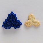 ヒイラギ（スタンプ付き）クッキー型・クッキーカッター