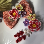 ちりめん つまみ細工 髪飾り 七五三　50