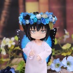 小人の花冠（世界一美しい蝶）オビツ11サイズ　布花