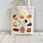 Cafe-sweets☆羊毛刺繍 キャンバストート〜秋色スイーツ🌰🎃