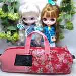 ブライスアウトフィット✴お出かけポーチ(2人用)薔薇柄✴