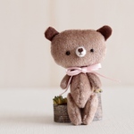 ＊kumahari＊約7cm 小さなぺたんこクマさんミニチュア テディベア 