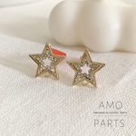 [4pcs]星 ビジュー ピアス