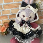 最終　ステラルーS☆クリスマス　白黒ワンピース☆コスチューム6点セット☆ボア付きケープ☆クッキーアンにも