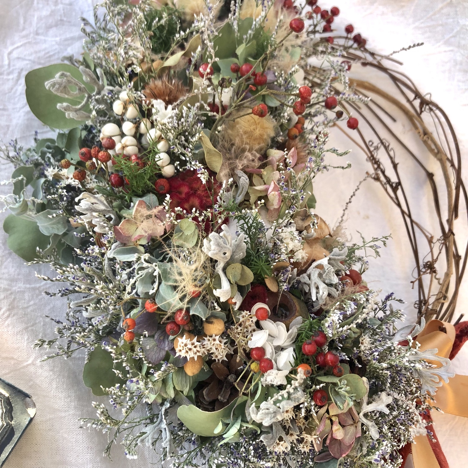 ⭐︎人気商品 ブルーファンタジアと花々のクリスマスリース クリスマス