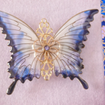 月影と桔梗色の蝶バレッタ（Hair ornaments of butterfly〜Moon shadow〜）