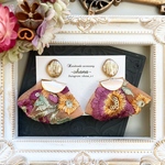 オシャレなインド刺繍✩.*˚手作り巾着タッセル♡ピアス/イヤリング