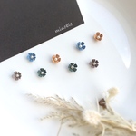 new▷autumn＆winter simple flower-花- ピアス/ノンホールイヤリング＊受注製作＊E45