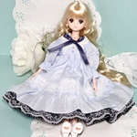 D-60【送料無料】【リカちゃん】ワンピース　ドレス　水色