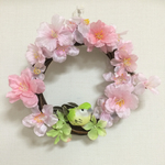 桜と小鳥のミニリース♪【1点物】