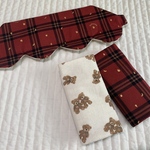 くま　× チェック柄　エルゴ　抱っこひもカバー　セット