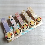 スマイルパンケーキ☆ミニチュア　5個#1348箔入木製クリップ