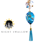 Blue night swallow  バックチャーム