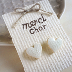 heart ♡ 陶器のイヤリング &ピアス