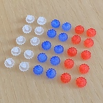 【日本製】ピアス カラー樹脂キャッチ 柔らかい 可愛いフラワータイプ30個入