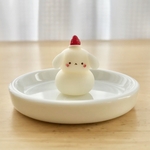 【通常サイズ】しろの鏡餅〜頭にいちご乗せ/ミニチュア/置き物